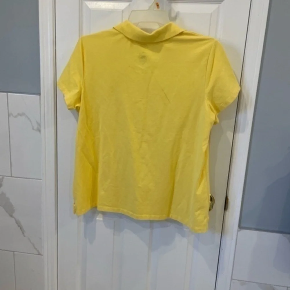 St.John’s Bay | Butter Yellow Short Sleeve Cotton Blend Polo - Picture 4 of 5